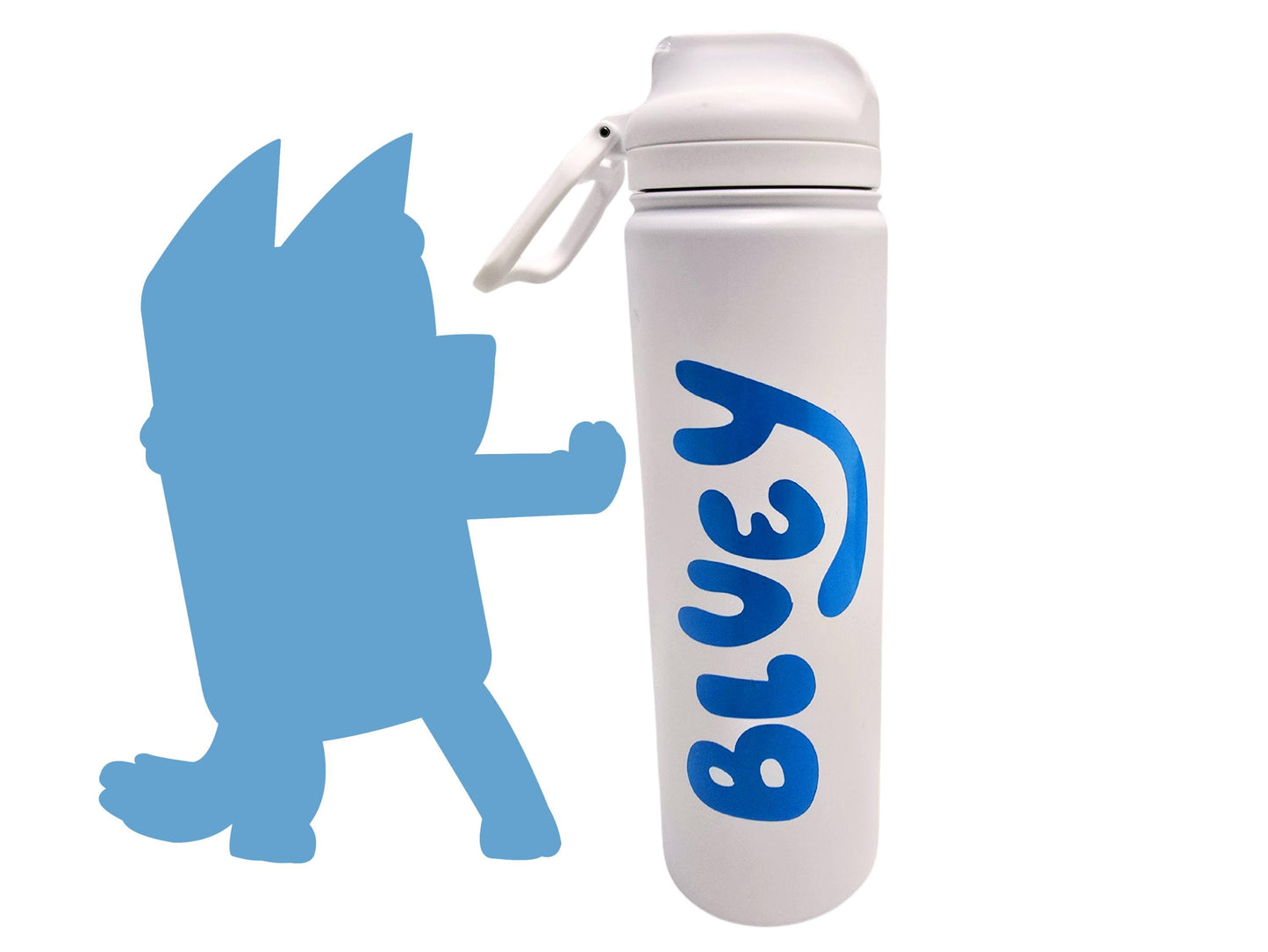 Bluey Water Bottle β 24oz Insulated Stainless Steel Kids Tumbler with Straw Lid β Personalized Bluey Gift for Children, School or Travel