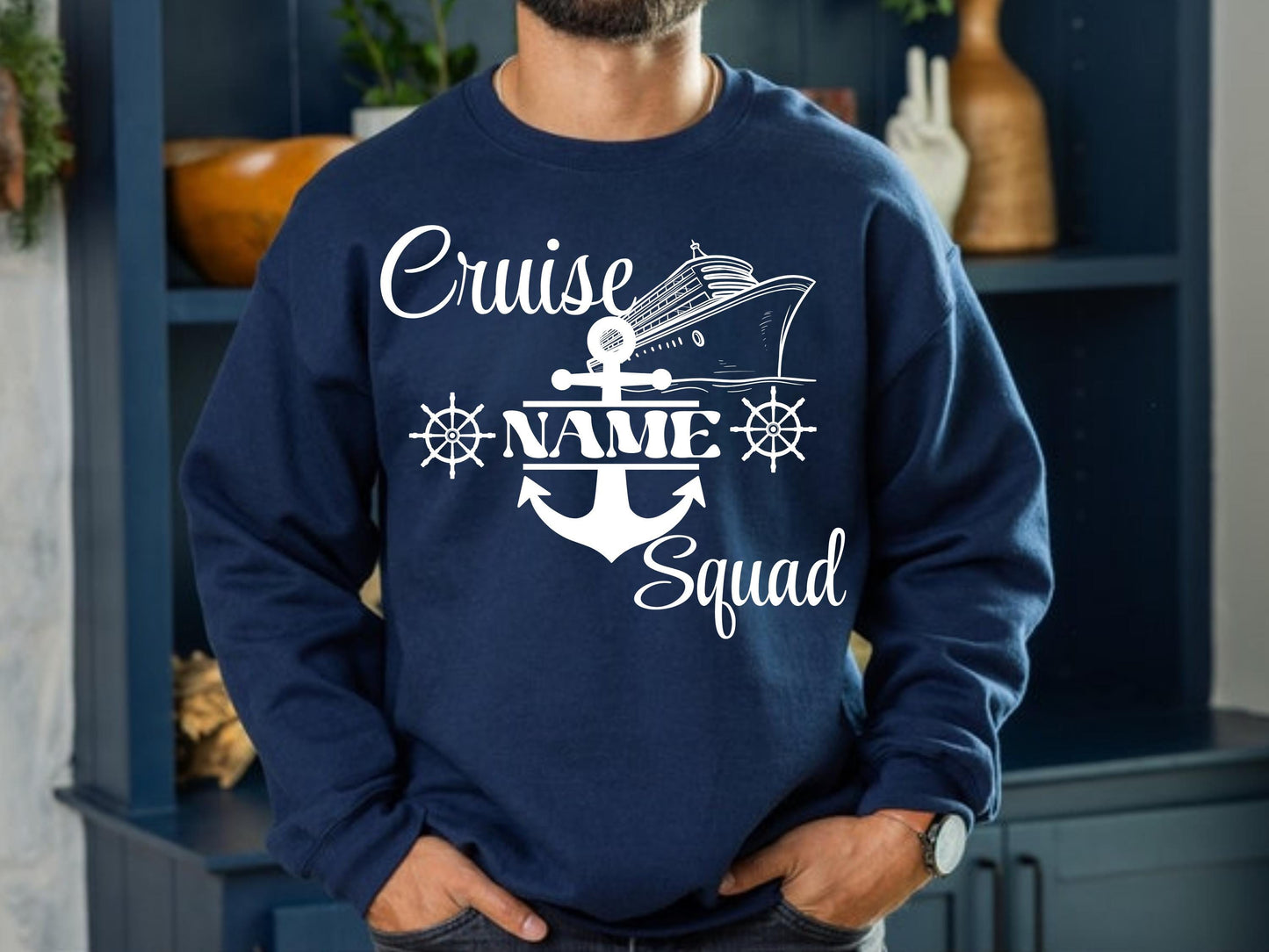 Custom Cruise Squad Shirt, Personalized Cruise Vacation, Group Cruise Shirt with Name, Matching Family Cruise Shirts, Nautical Shirt Design