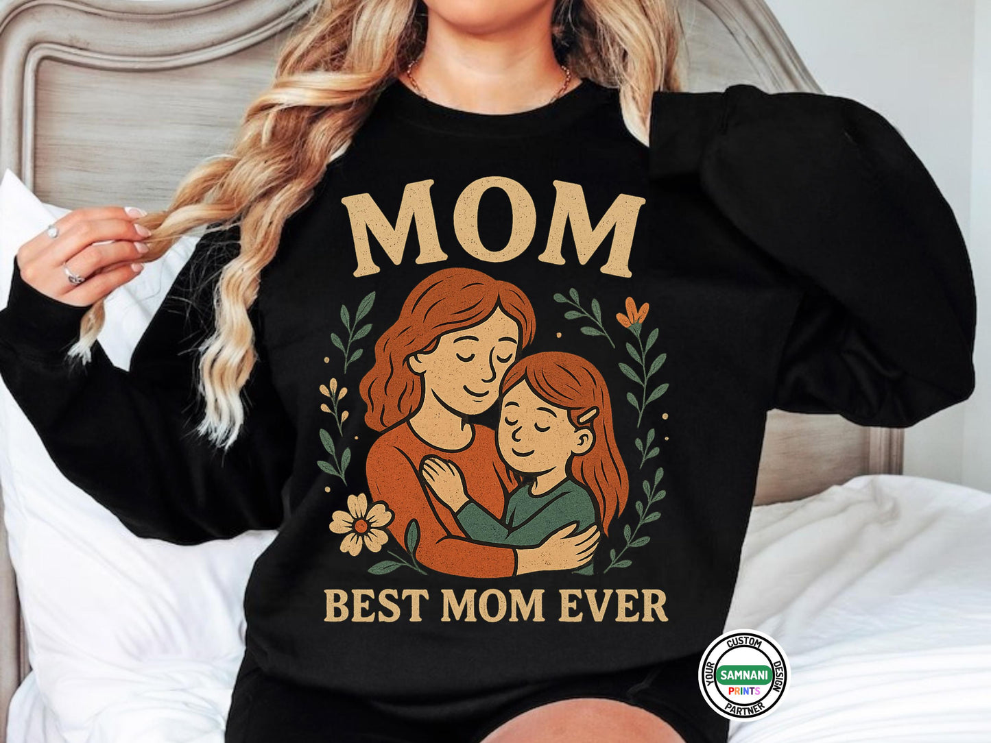 Best Mom Ever T-Shirt – Mother’s Day Gift from Daughter or Son | Cute Mom and Child Illustration Shirt | Gift for Mom Birthday Mother's Day