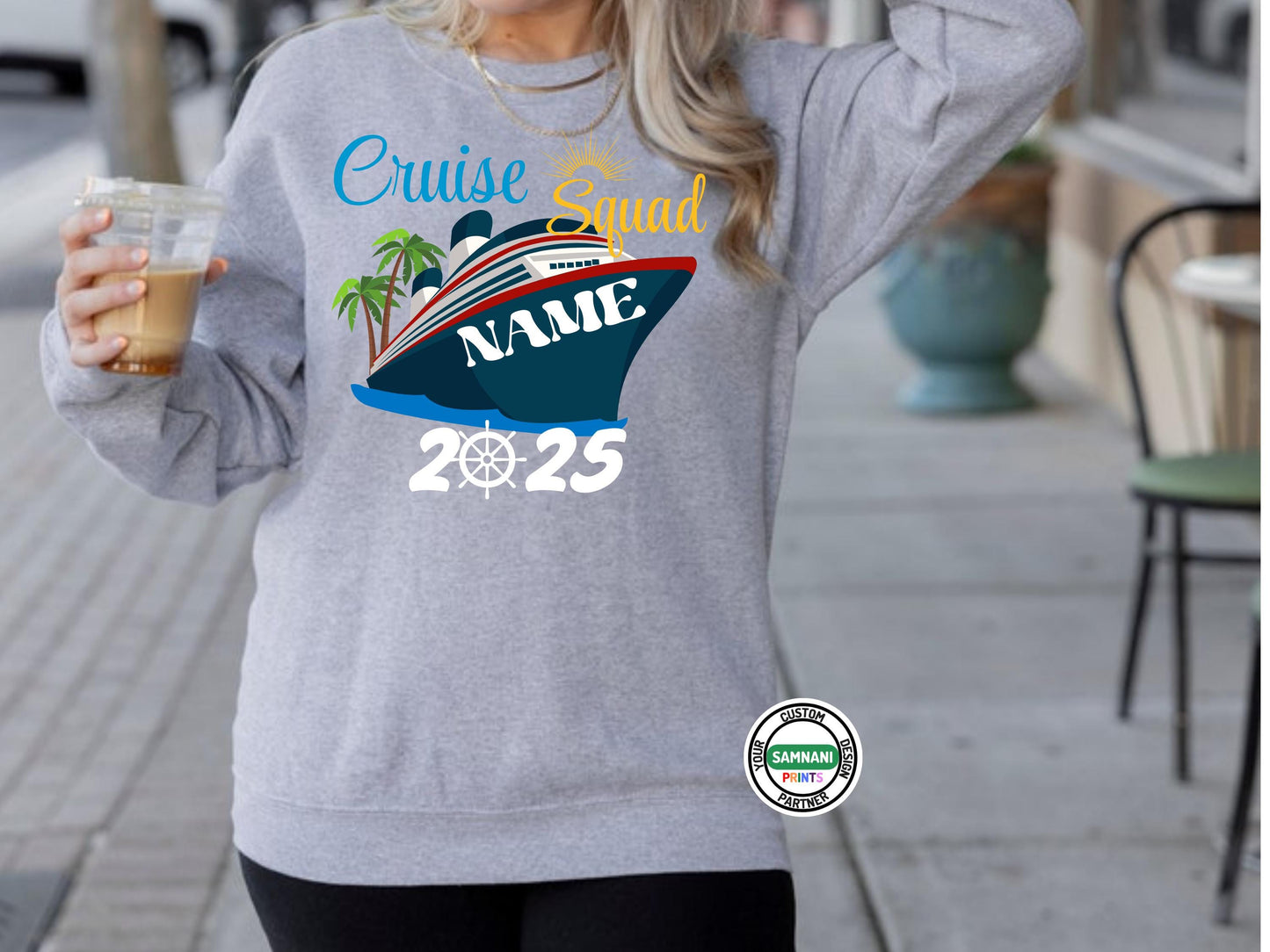Custom Cruise Squad Shirt 2025, Personalized Family Cruise Shirt, Group Vacation Matching Tee, Cruise Ship Shirt with Name, Tropical Cruise