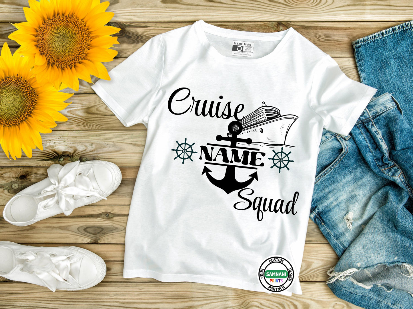 Custom Cruise Squad Shirt, Personalized Cruise Vacation, Group Cruise Shirt with Name, Matching Family Cruise Shirts, Nautical Shirt Design