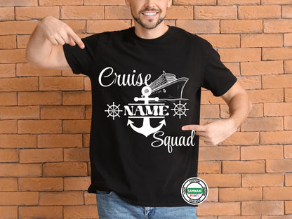 Custom Cruise Squad Shirt, Personalized Cruise Vacation, Group Cruise Shirt with Name, Matching Family Cruise Shirts, Nautical Shirt Design