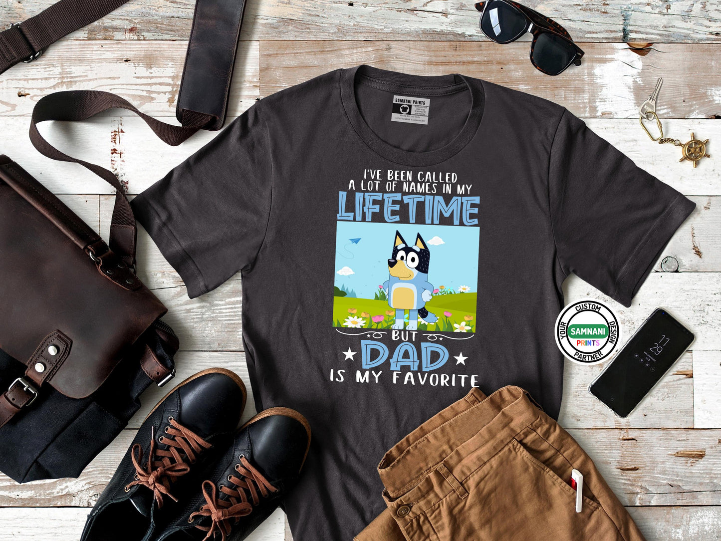Bluey inspired Dad Shirt, I've Been Called a Lot of Names in My Lifetime But Dad Is My Favorite, Funny Father Day Cartoon Gift Tee, #DADlife